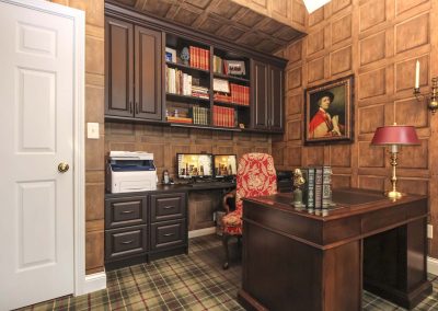 Wall Credenza with Files, Desk, and Bookcase