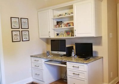 White Traditional Desk with LED Lighting